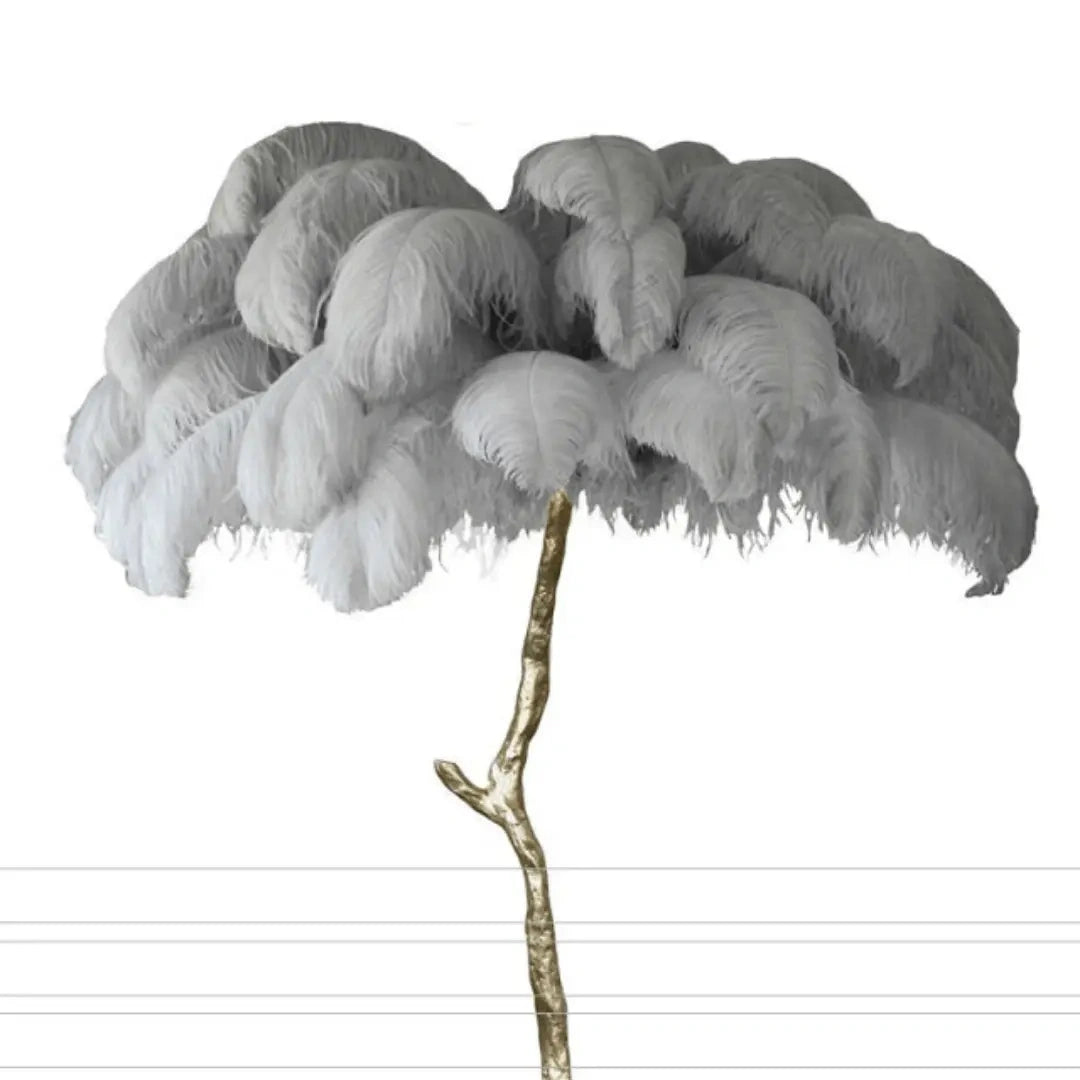 💥Buy 1 Get 1 Free💥 Ostrich Feather Brass Floor Lamp