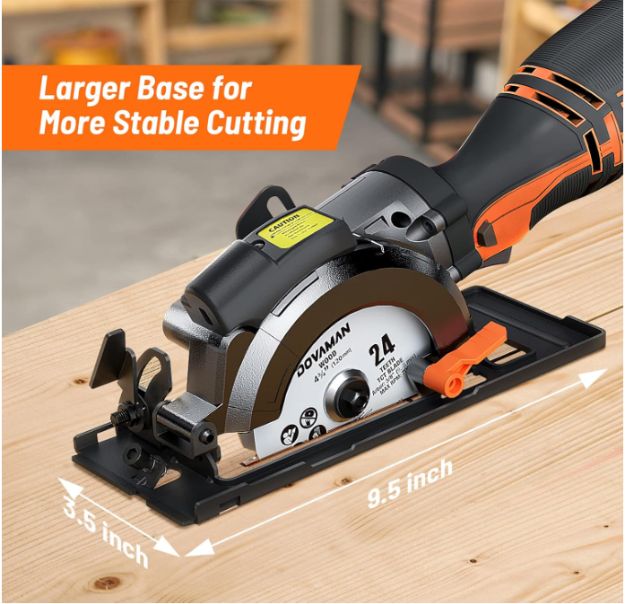 Circular Saw, 5.8A 4-1/2" Compact Circular Saw w/Contractor Bag, Laser Guide, Metal Auxiliary Handle, Multi-Material Cuts w/ 6 Saw Blades